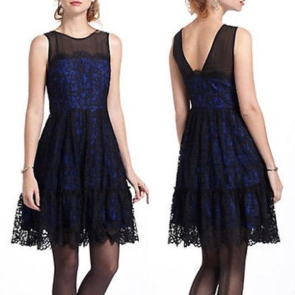 NWT Anthropologie Sapphire Lace Dress